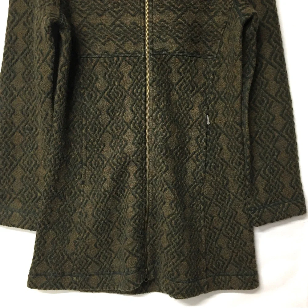 PRANA Annabel Wool Blends Jacket Green and Tan Size Small - Picture 6 of 17